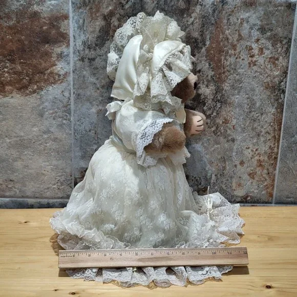 VTG Bearly People Victorian Lacey Dress Bear 1987